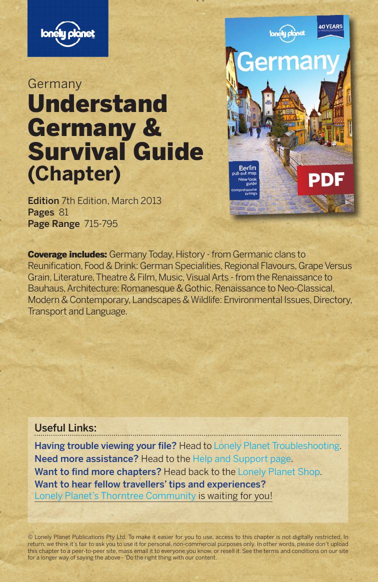 Germany 7 - Understand Germany & Survival Guide (Chapter) by Lonely Planet