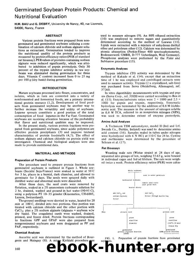 Germinated soybean protein products: Chemical and nutritional evaluation by Unknown