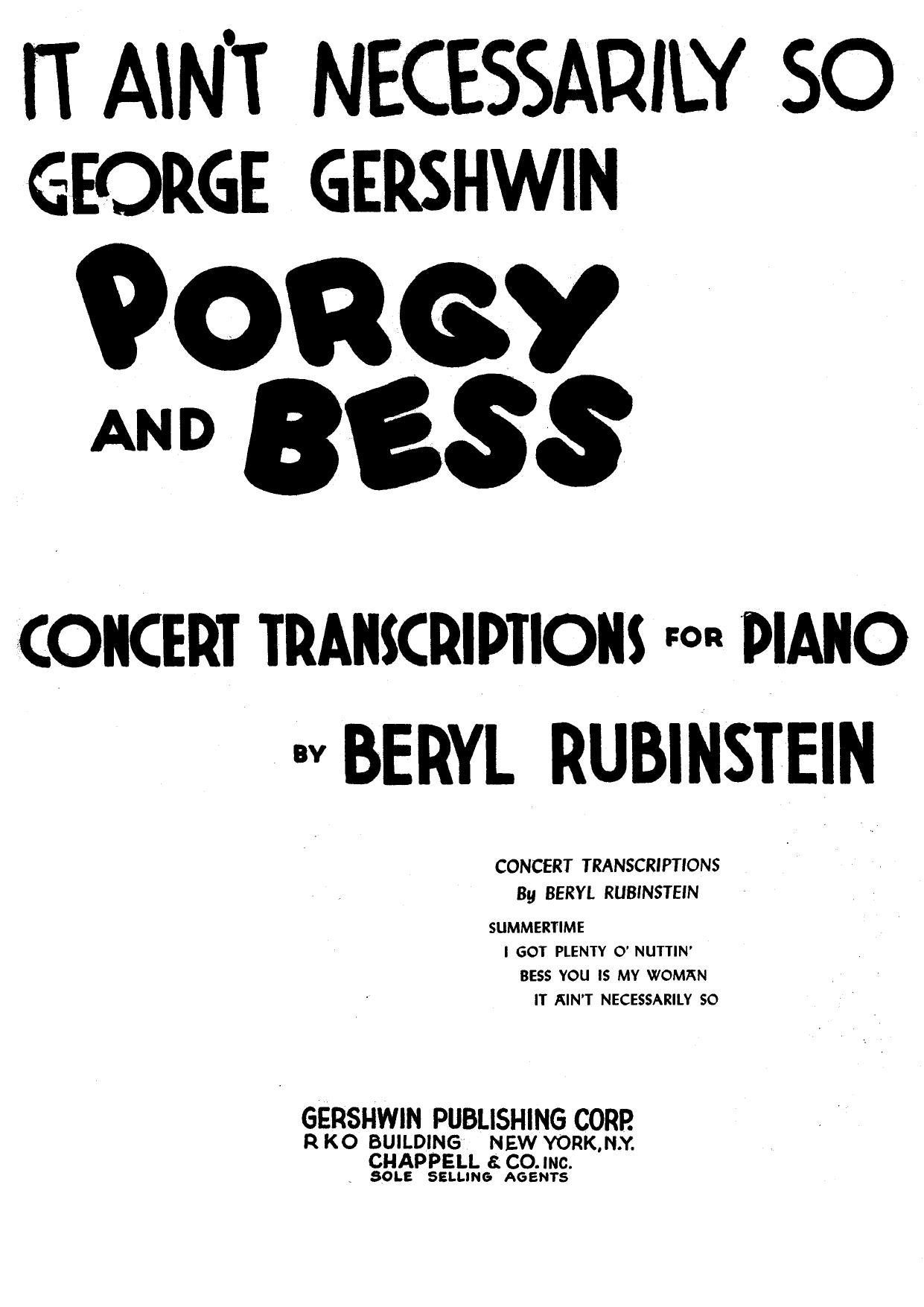 Gershwin - It Aint Necessarily .PDF by user