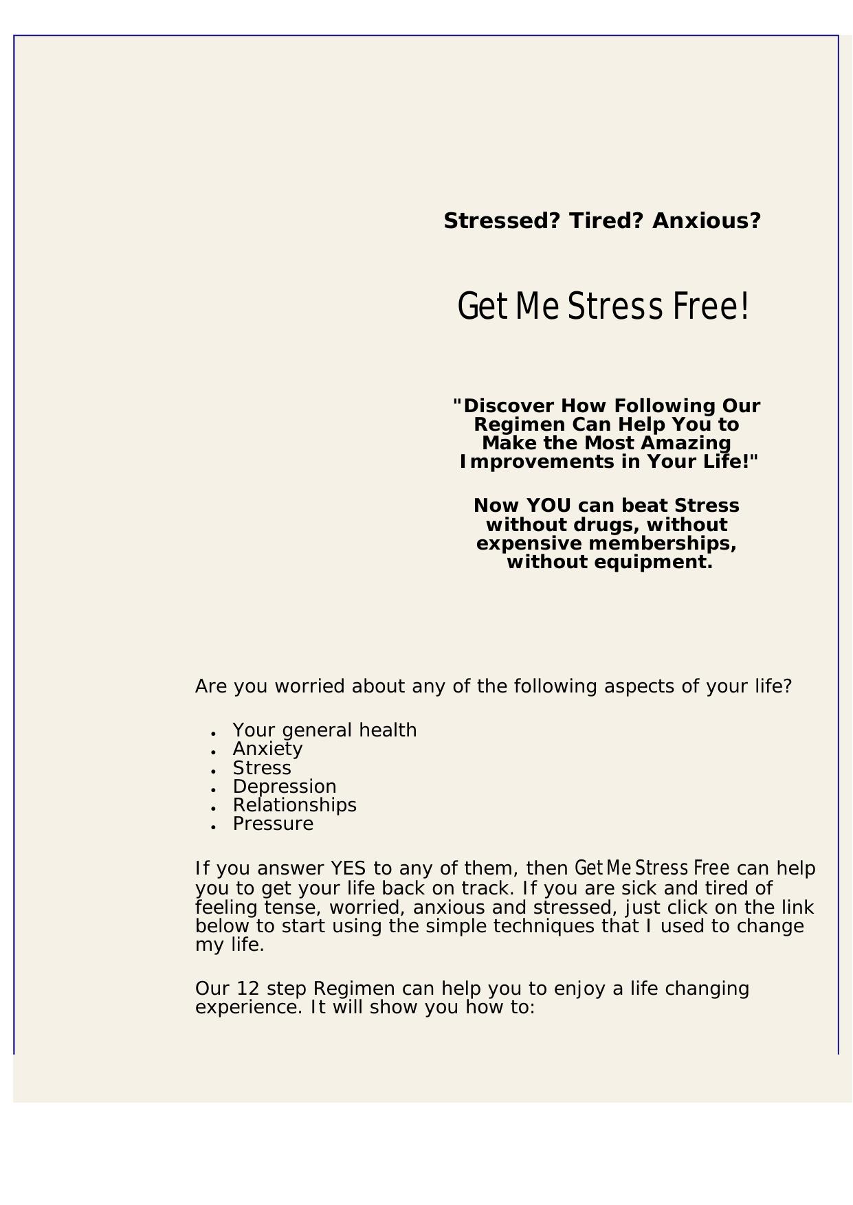 Get Me Stress Free. by Best of Kuszter's Collection