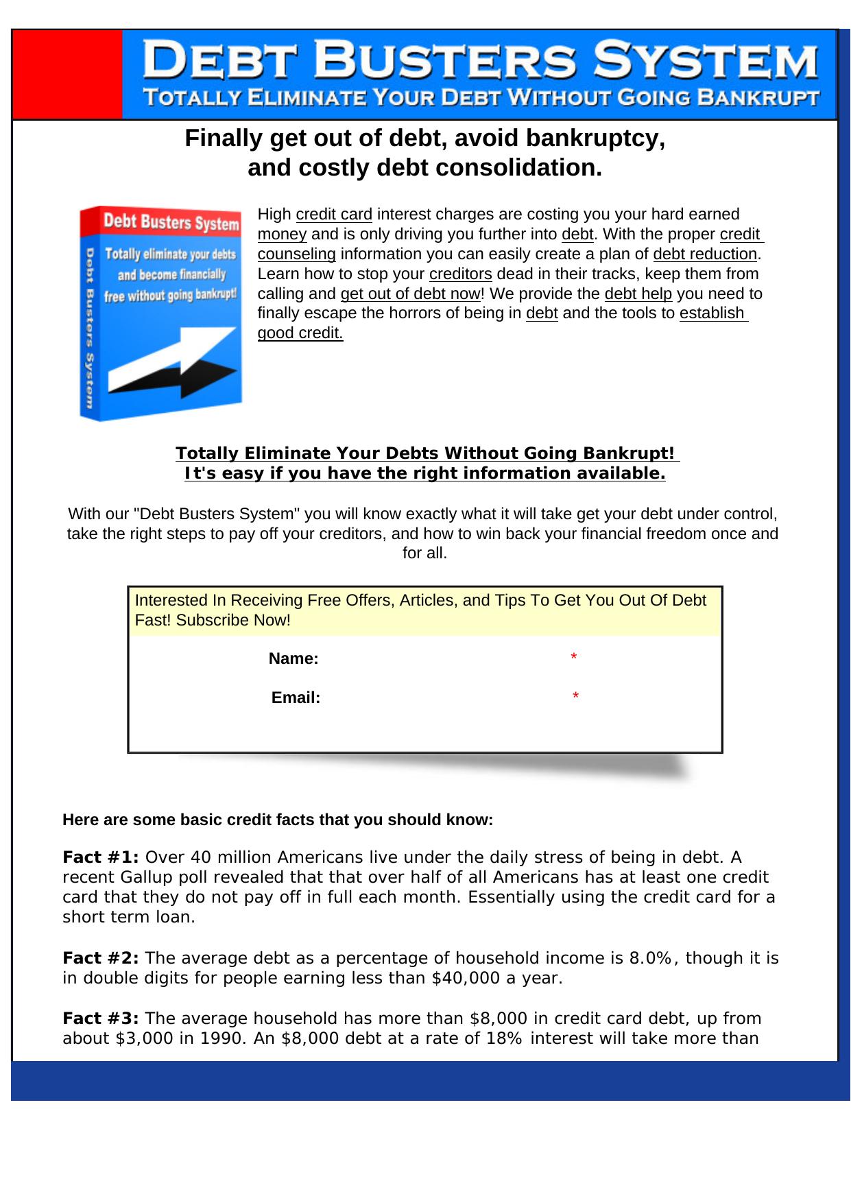 Get Out Of Debt - The Debt Buster System. by Best of Kuszter's Collection