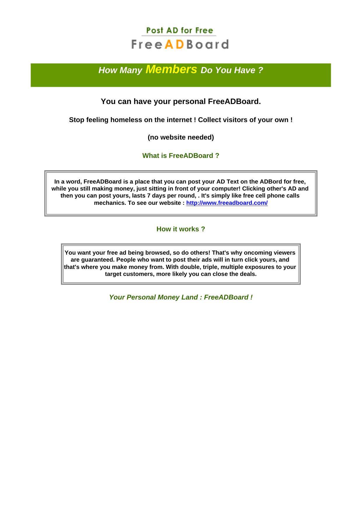 Get Your Personal FreeADBoard ! by Best of Kuszter's Collection