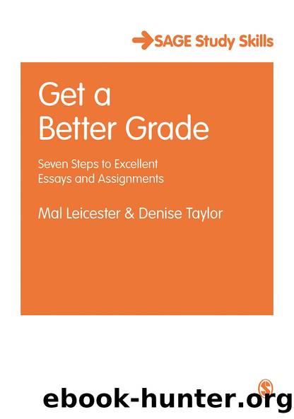 Get a Better Grade by Mal Leicester Denise Taylor