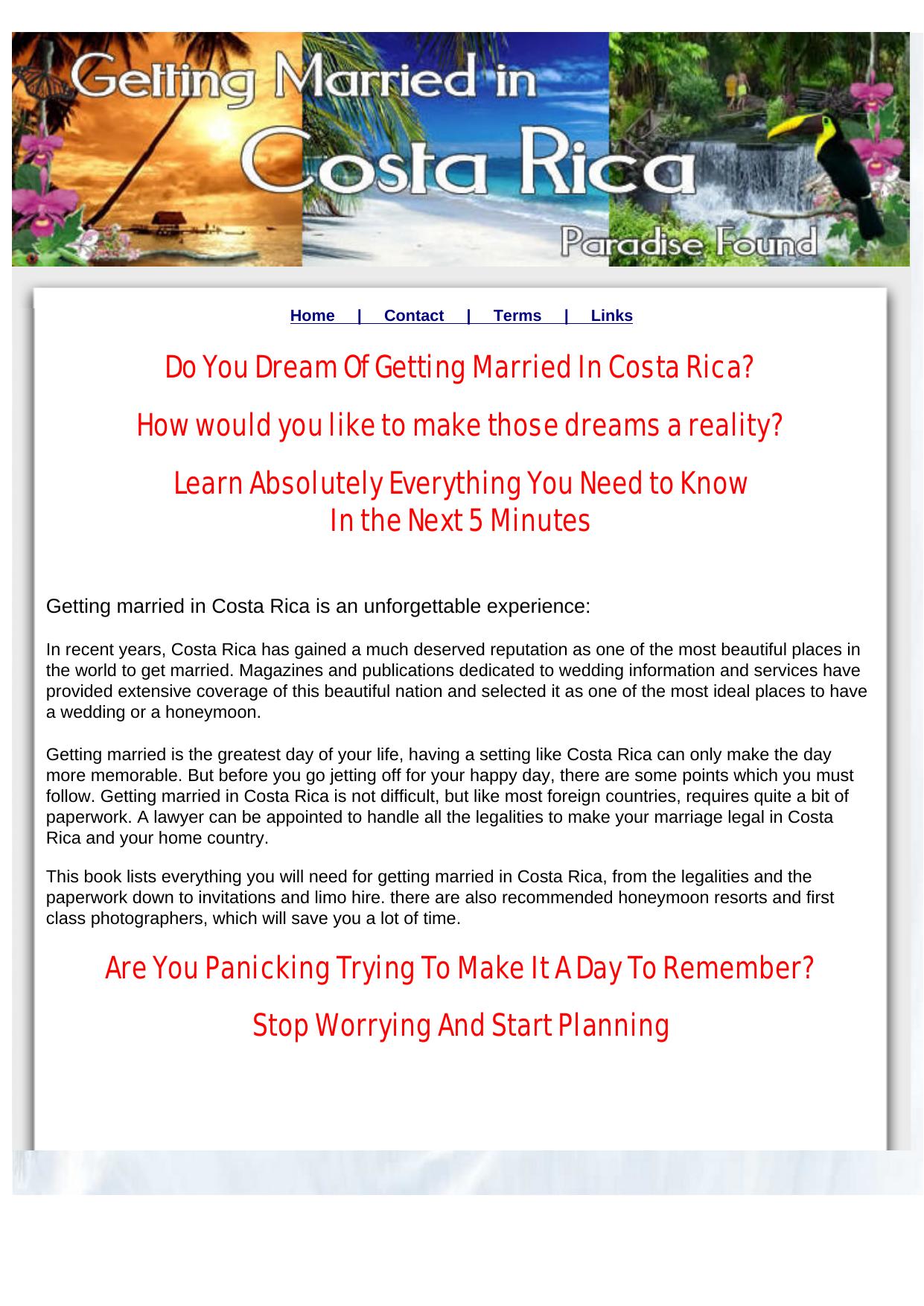 Getting Married In Costa Rica. by Best of Kuszter's Collection
