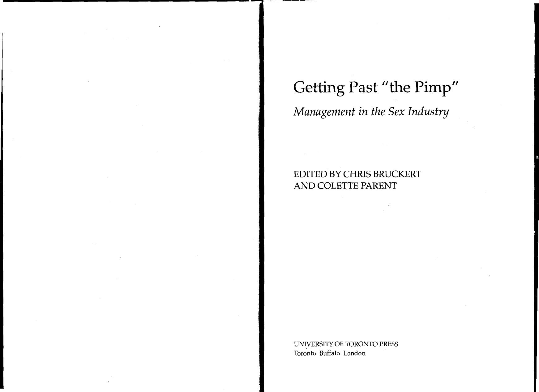 Getting Past "the Pimp": Management in the Sex Industry by Chris Bruckert Colette Parent