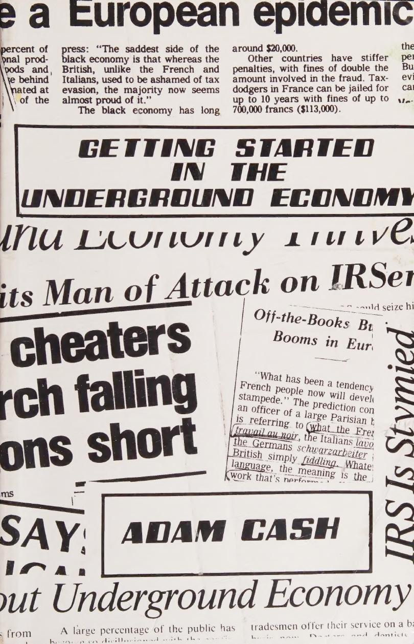 Getting Started in the Underground Economy by Adam Cash
