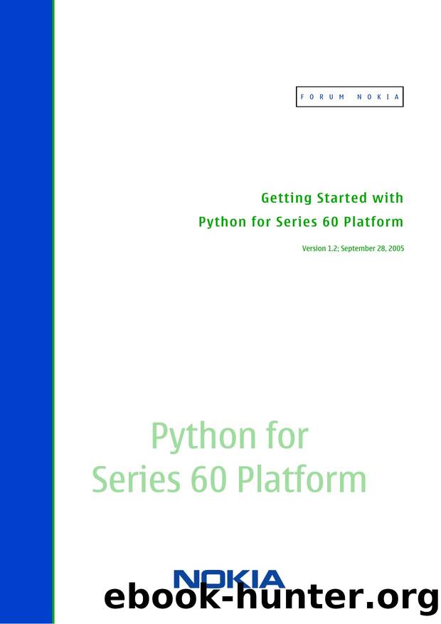 Getting Started with Python for Series 60 Platform by Nokia