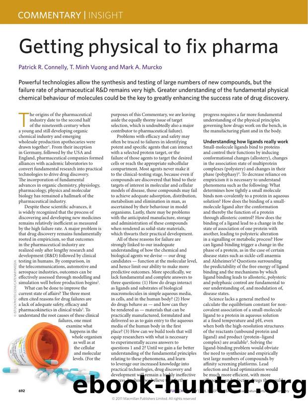 Getting physical to fix pharma by Patrick R. Connelly & T. Minh Vuong & Mark A. Murcko
