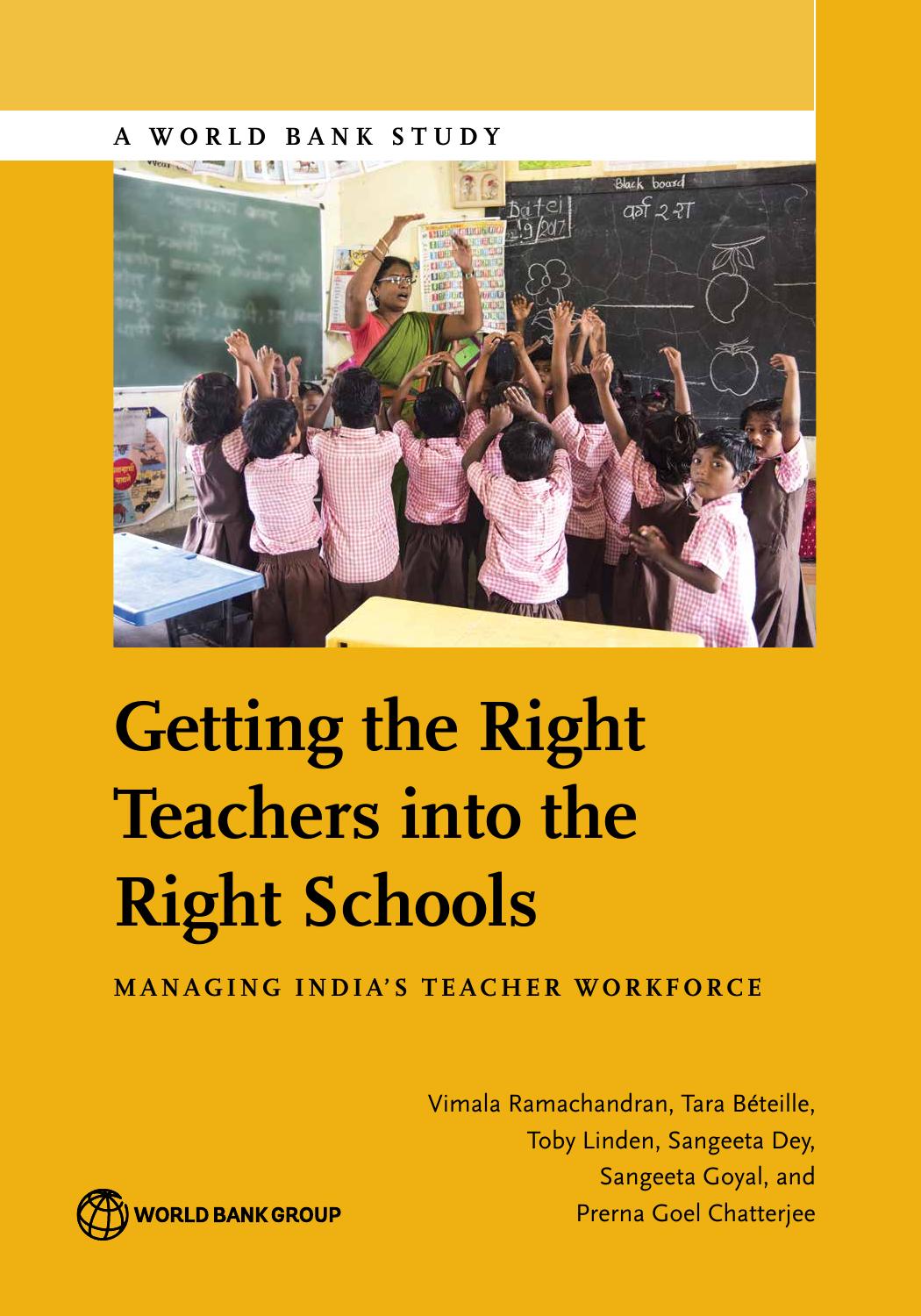 Getting the Right Teachers into the Right Schools: Managing India's Teacher Workforce (World Bank Studies) by Vimala Ramachandran