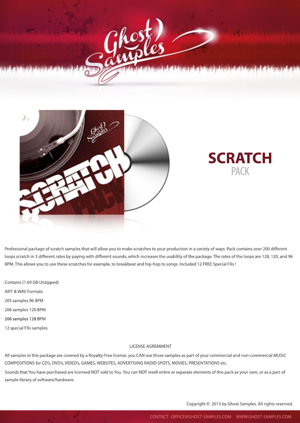 Ghost Samples by Scratch Pack (Products Info & License)