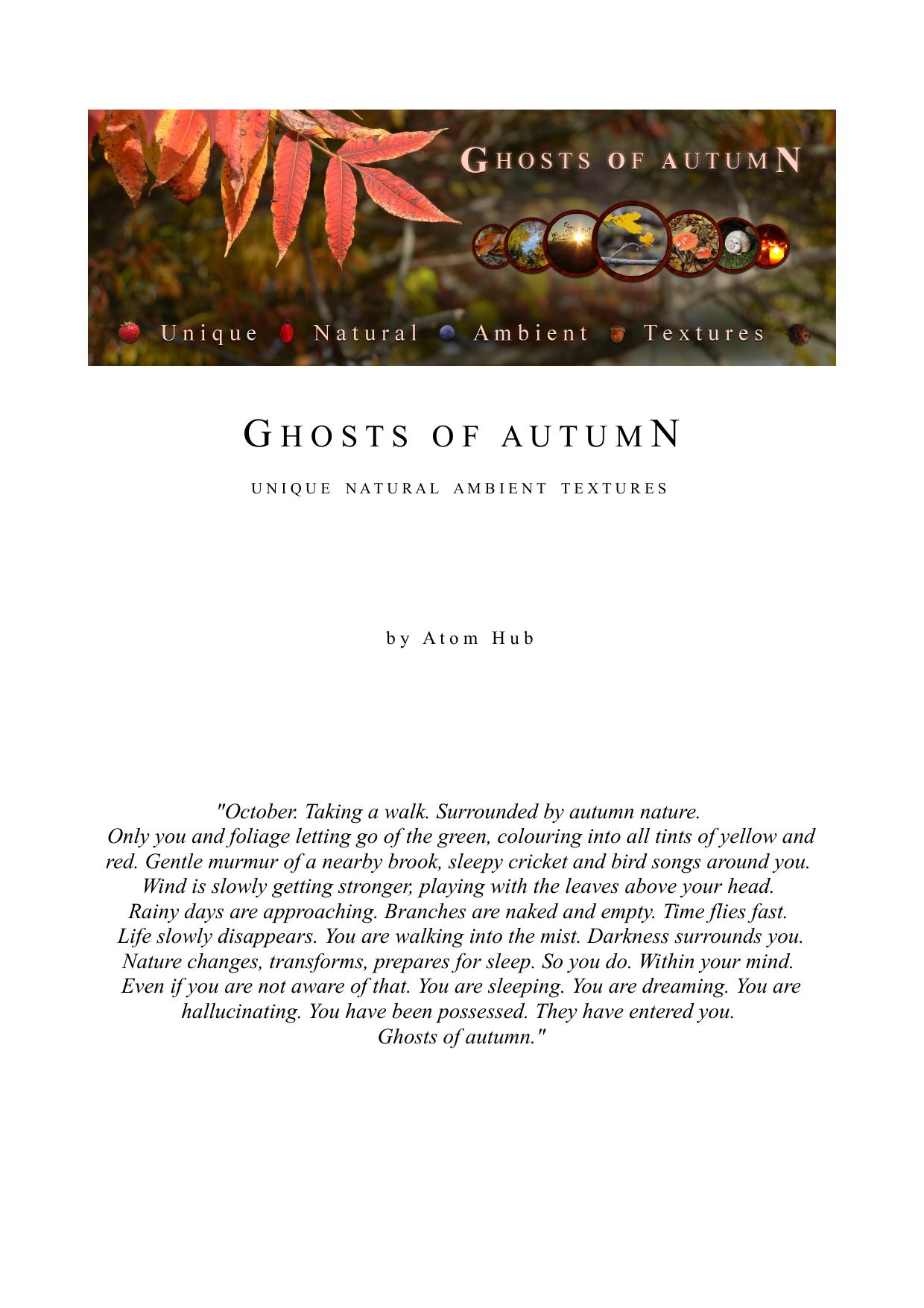Ghosts Of Autumn User Manual by unknow