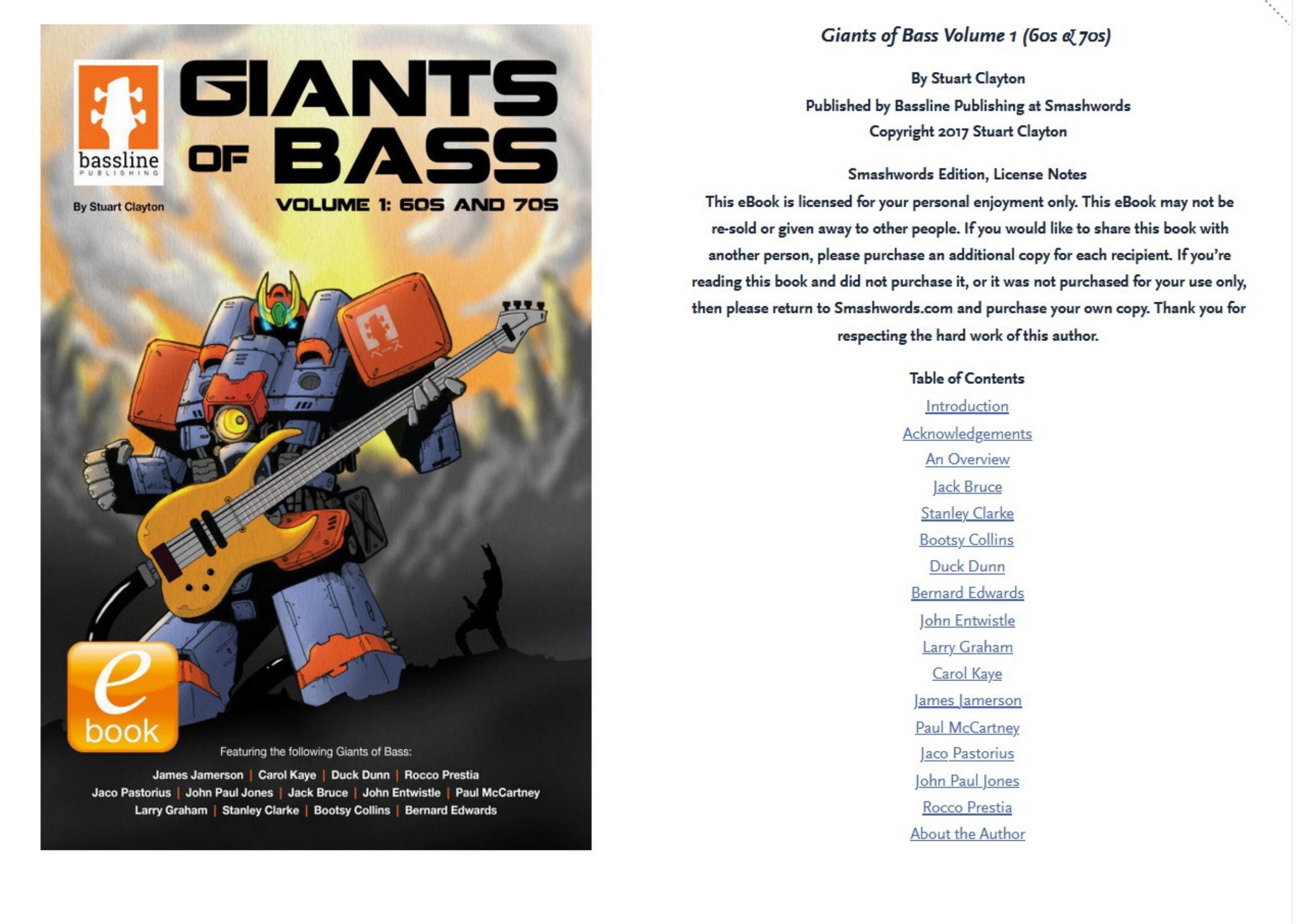 Giants of Bass. Volume 1. 60s & 70s by Clayton Stuart