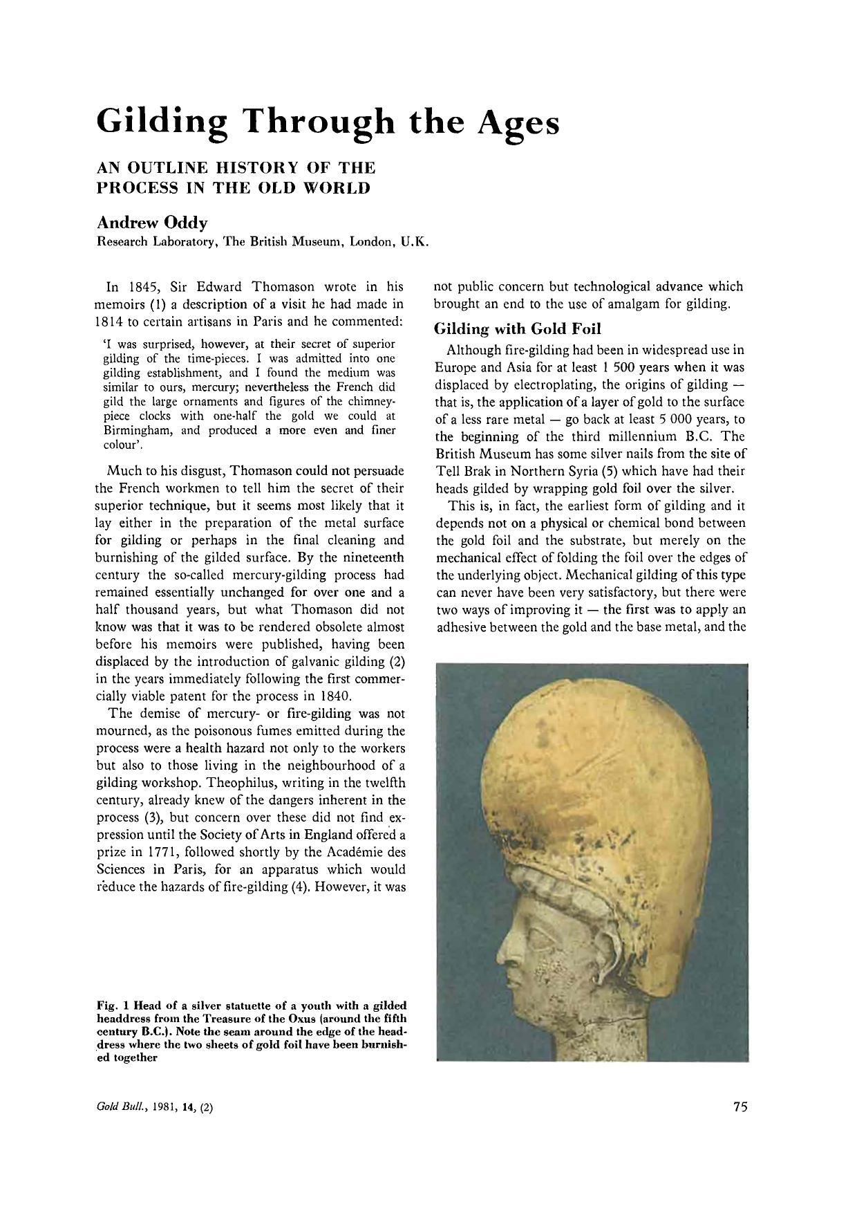 Gilding through the ages by Unknown