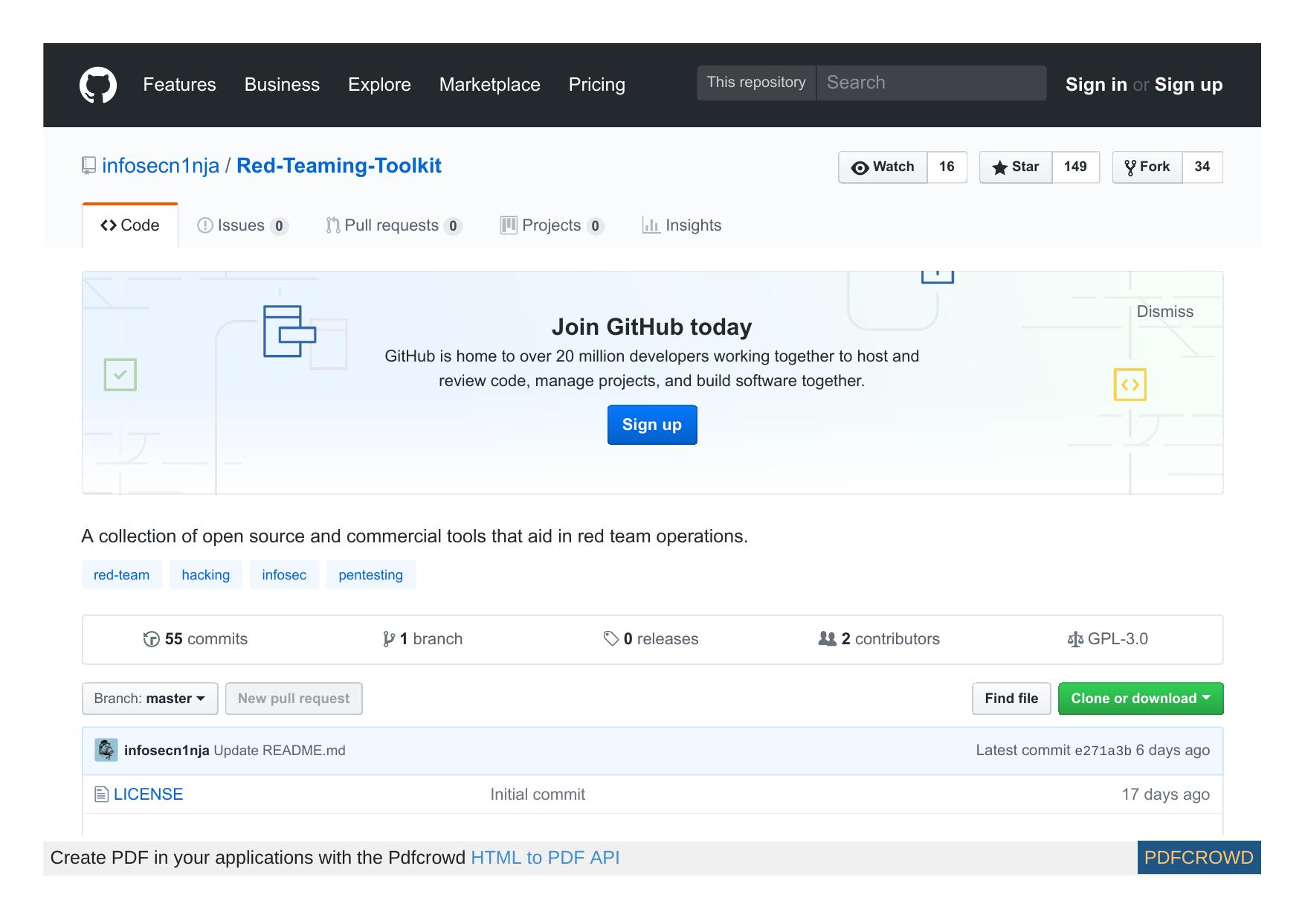 GitHub - infosecn1njaRed-Teaming-Toolkit: A collection of open source and commercial tools that aid in red team operations. by Unknown