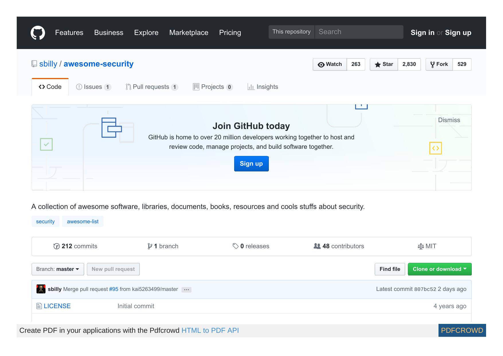 GitHub - sbillyawesome-security: A collection of awesome software, libraries, documents, books, resources and cools stuffs about security. by Unknown