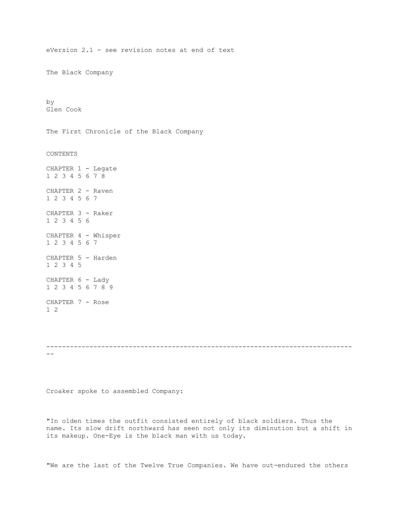 Glen Cook - Black Company 1-1 by harry