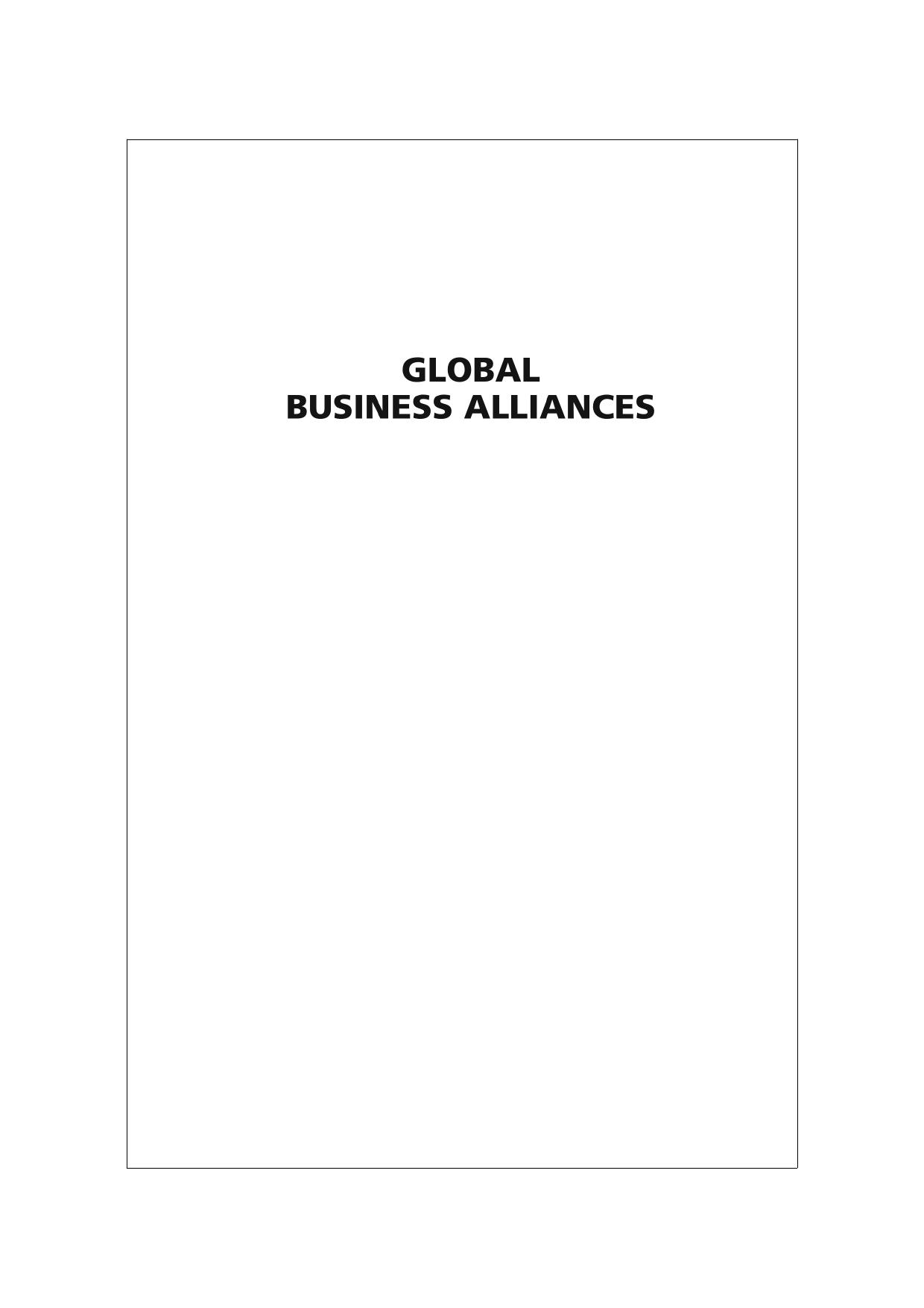 Global Business Alliances: Theory and Practice by Refik Culpan