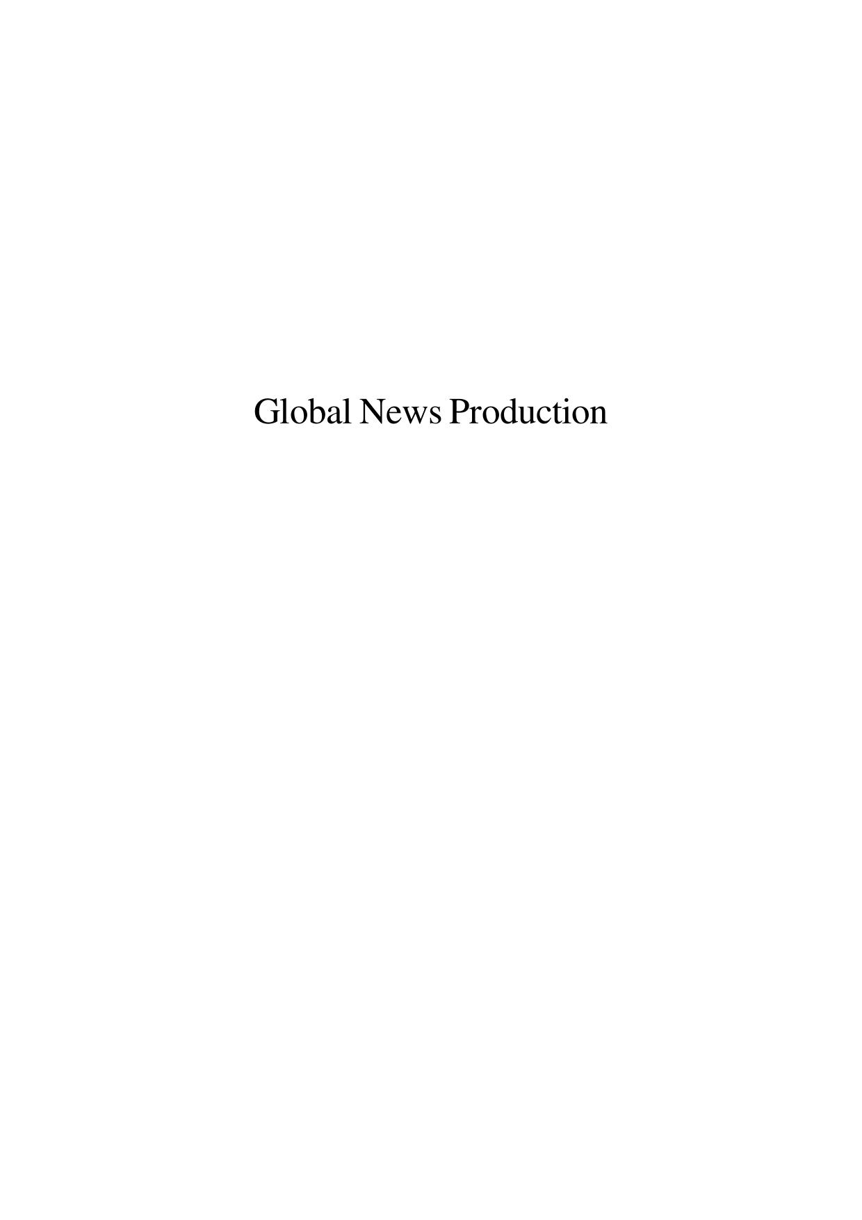 Global News Production by Lisbeth Clausen
