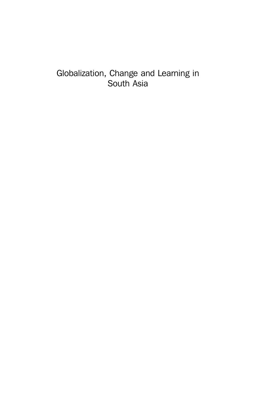 Globalization, Change and Learning in South Asia by Shaista Khilji and Chris Rowley (Auth.)