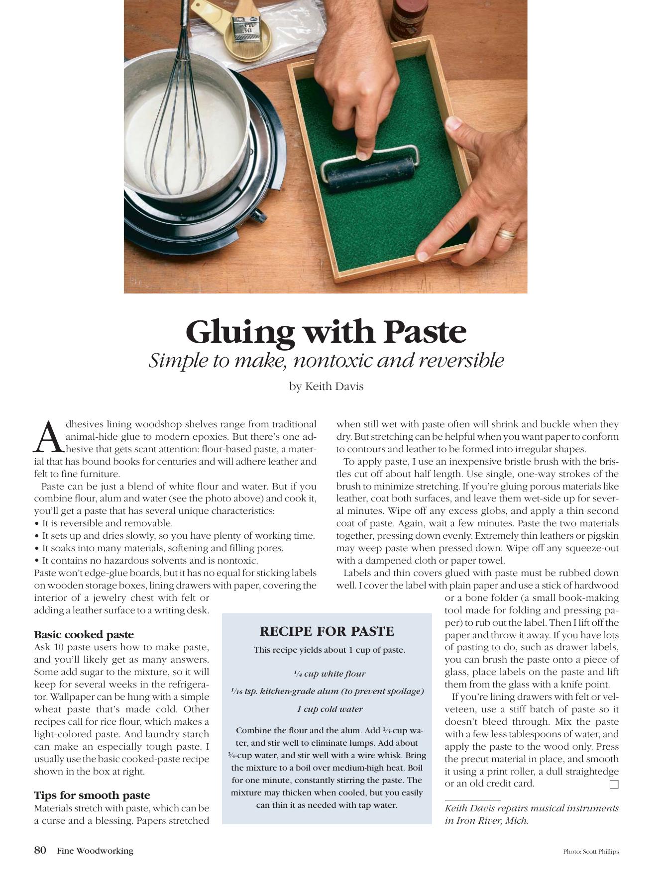 Gluing with Paste by Keith Davis
