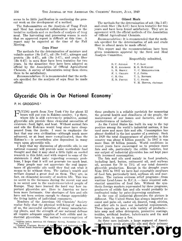 Glyceridic oils in our national economy by Unknown
