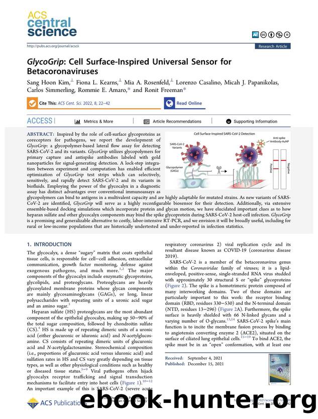 GlycoGrip: Cell Surface-Inspired Universal Sensor for Betacoronaviruses by unknow