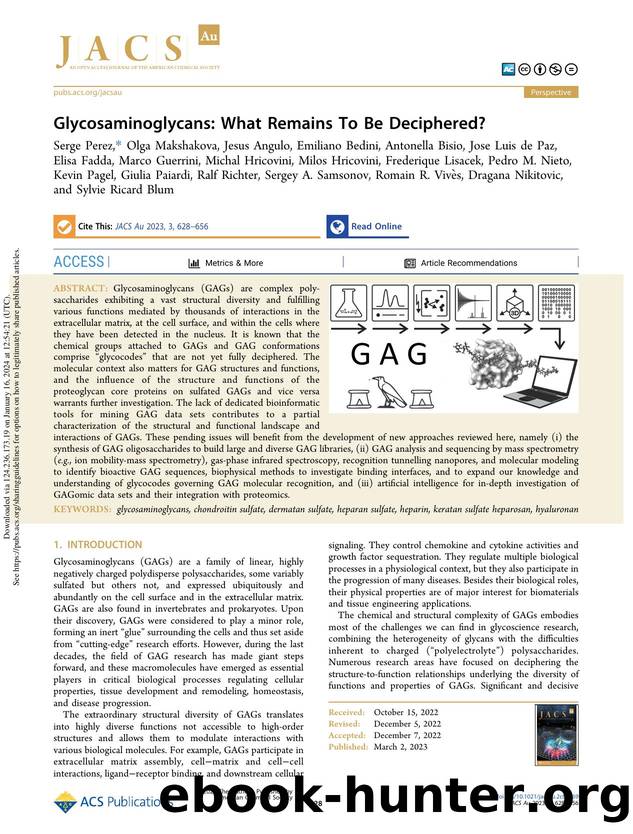 Glycosaminoglycans: What Remains To Be Deciphered? by unknow