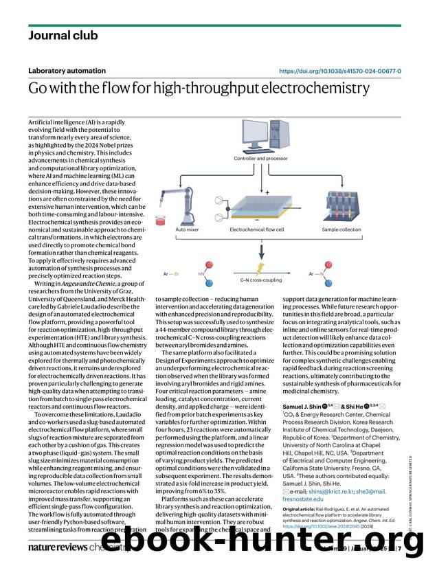 Go with the flow for high-throughput electrochemistry by Samuel J. Shin & Shi He