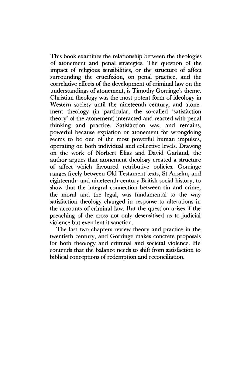 God’s Just Vengeance: Crime, Violence and the Rhetoric of Salvation by Timothy Gorringe
