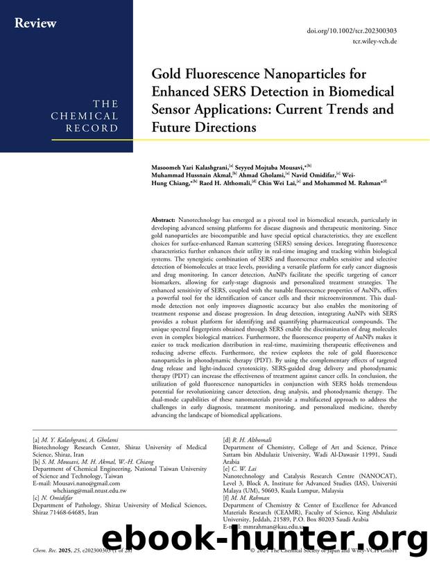 Gold Fluorescence Nanoparticles for Enhanced SERS Detection in Biomedical Sensor Applications: Current Trends and Future Directions by unknow