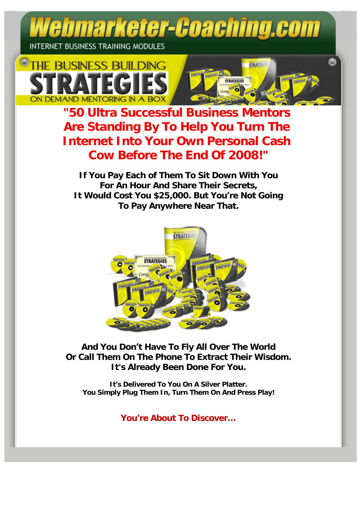 Gold Membership-Internet Marketing Business Strategies Training. by Best of Kuszter's Collection