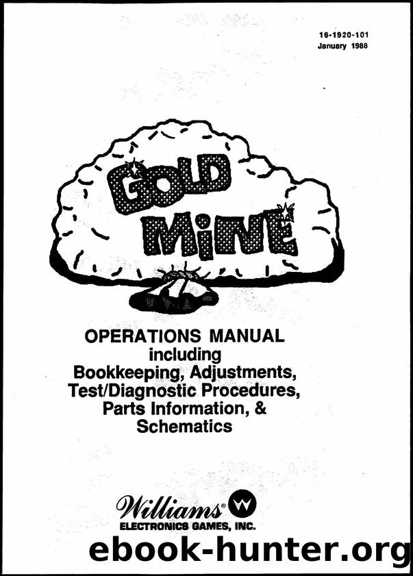 Gold Mine Operations Manual by Williams Electronic Games Inc