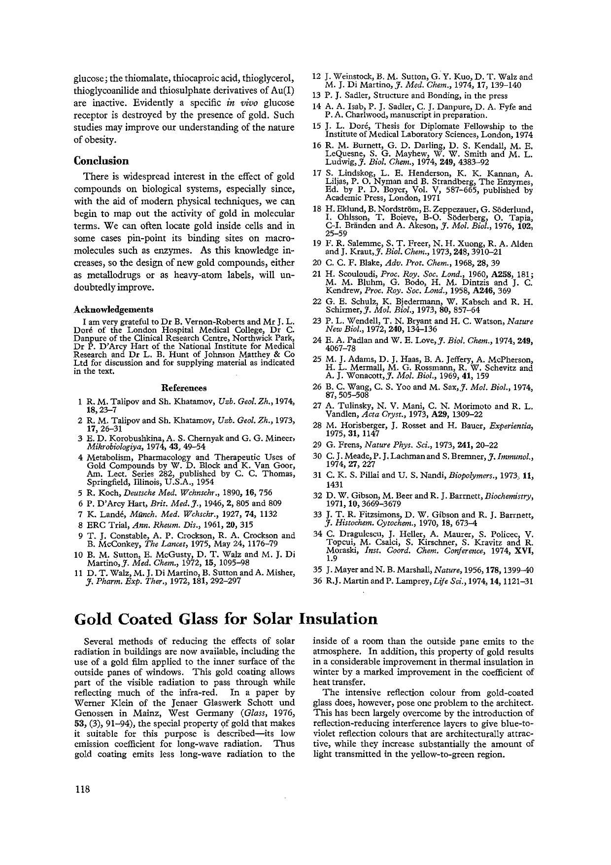 Gold coated glass for solar insulation by Unknown