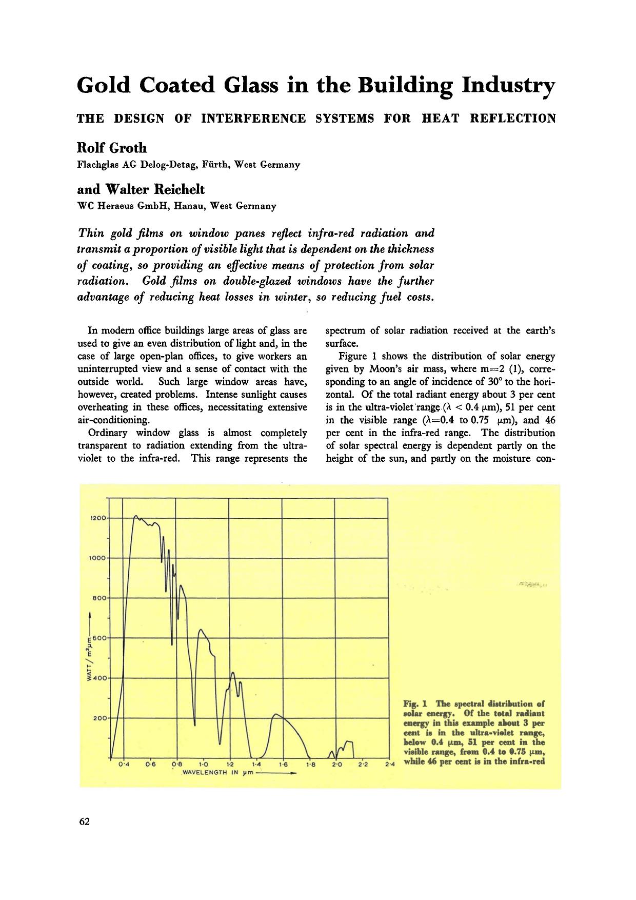 Gold coated glass in the building industry by Unknown