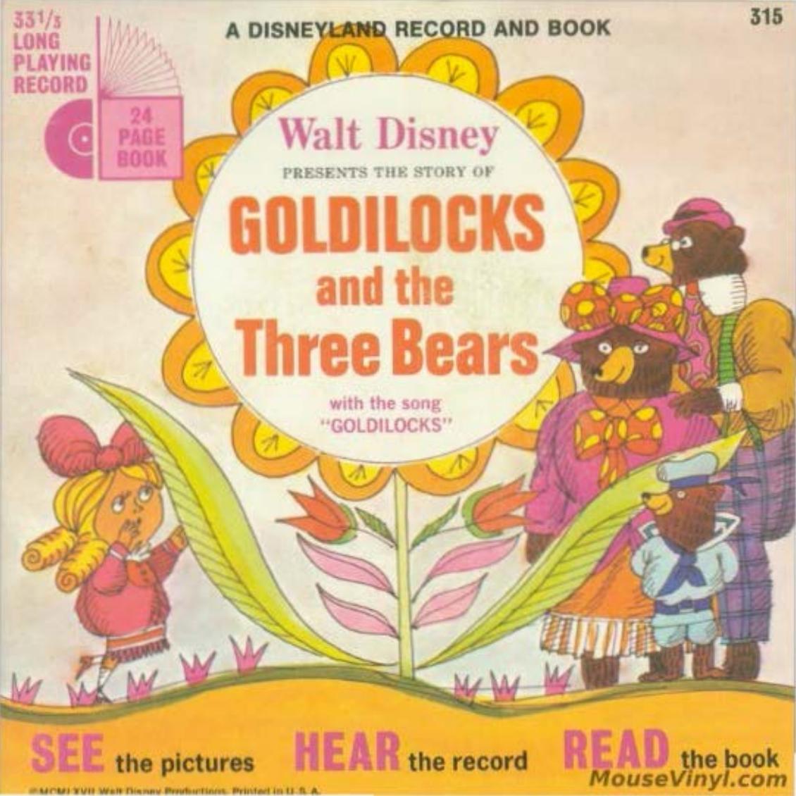 Goldilocks and the Three Bears - See, Hear, Read by Disneyland Records