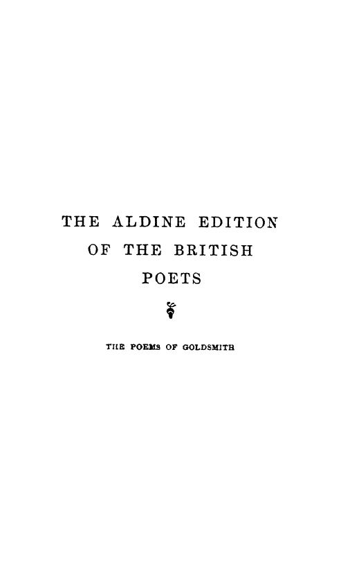 Goldsmith, WITH A LIFE OF THE POET BY THE REV. JOHN Mitford - The poetical works of oliver goldsmith by 1875
