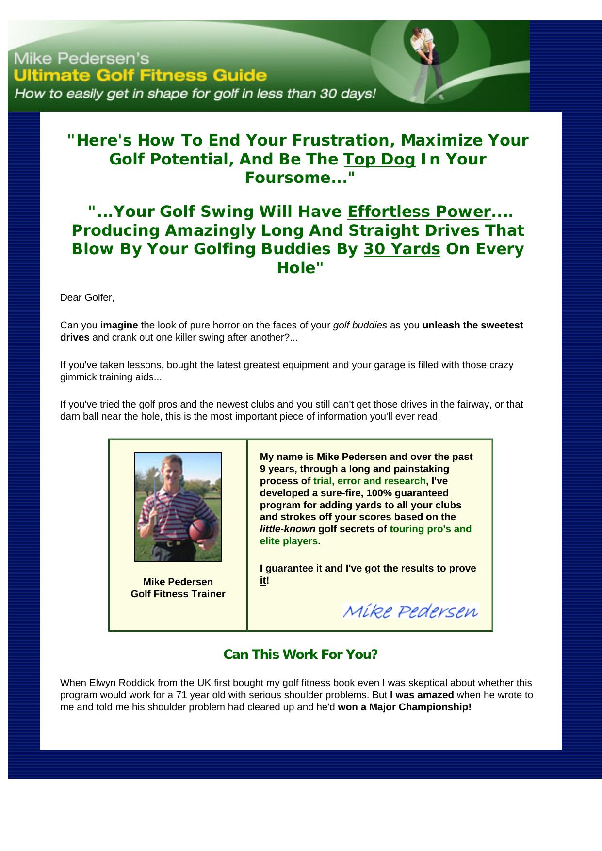 Golf Fitness Guide. by Best of Kuszter's Collection