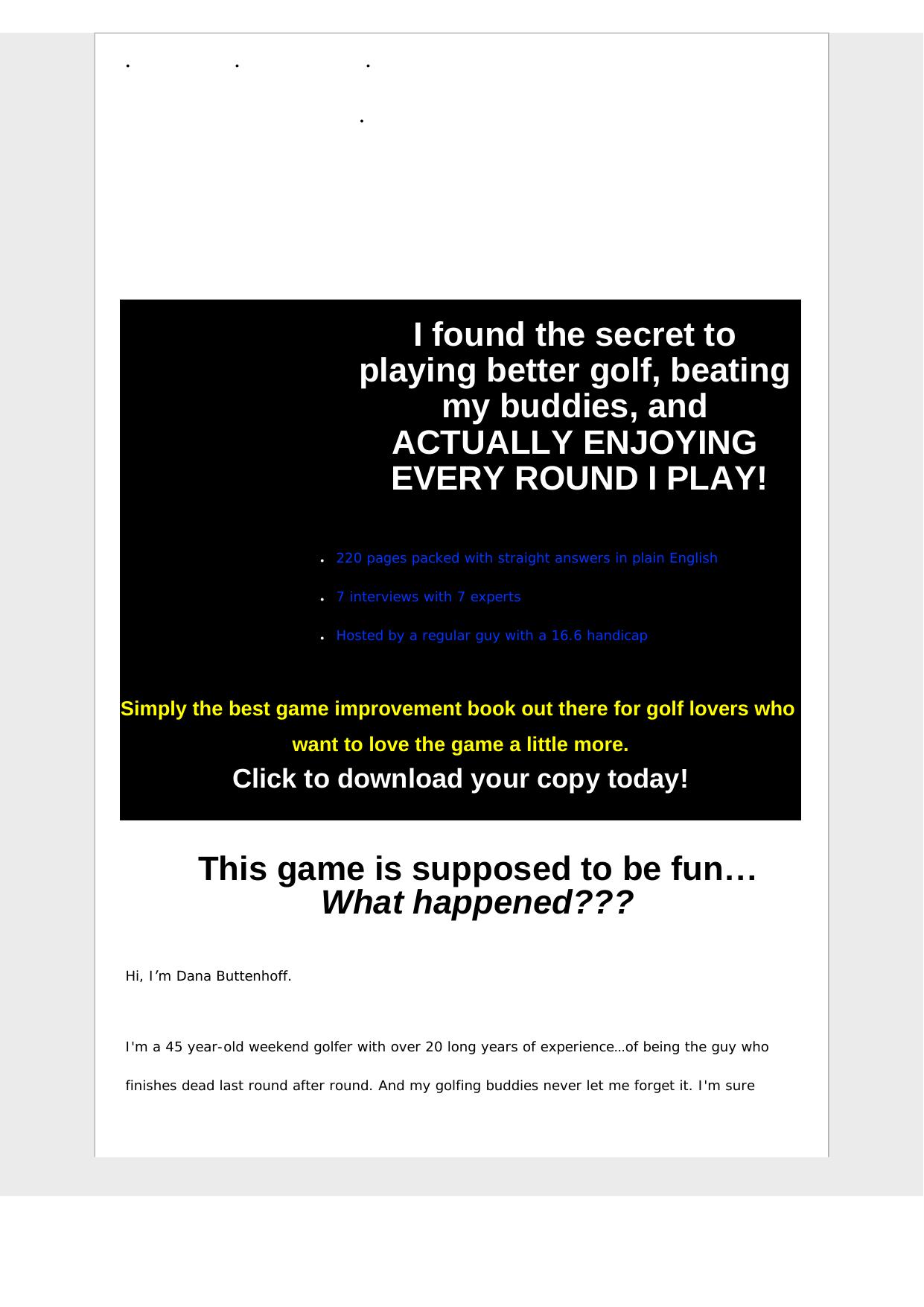 Golf Guru Secrets Vol.1 The Complete Gui. by Best of Kuszter's Collection