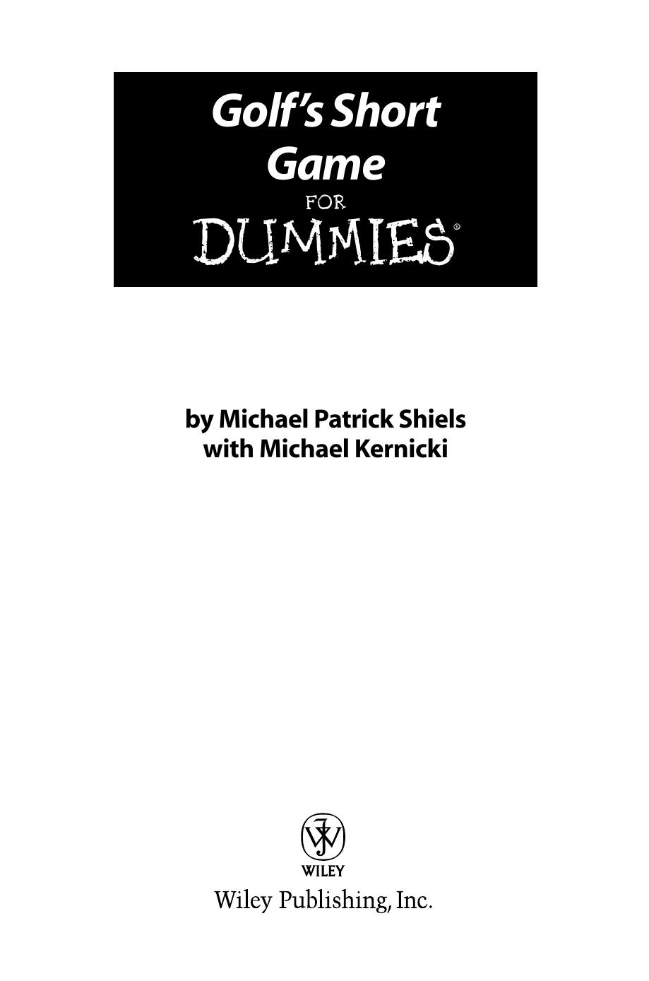 Golf's Short Game for Dummies by Unknown