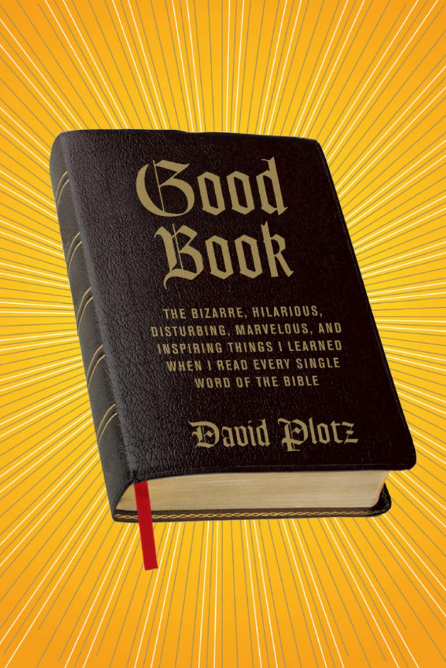 Good Book: The Bizarre, Hilarious, Disturbing, Marvelous, and Inspiring Things I Learned When I Read Every Single Word of the Bible by David Plotz