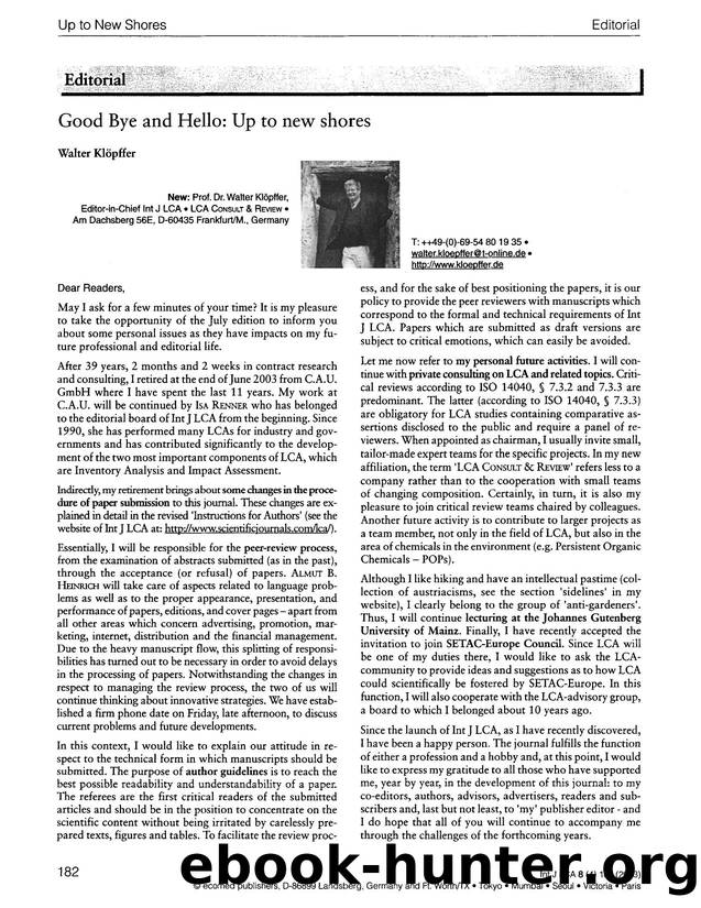 Good Bye and Hello: Up to new shores by Unknown