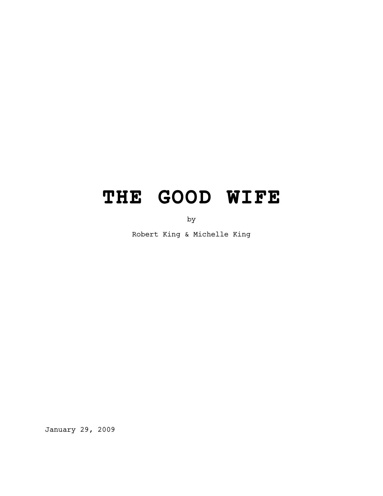 Good Wife script.fdr by Robert King