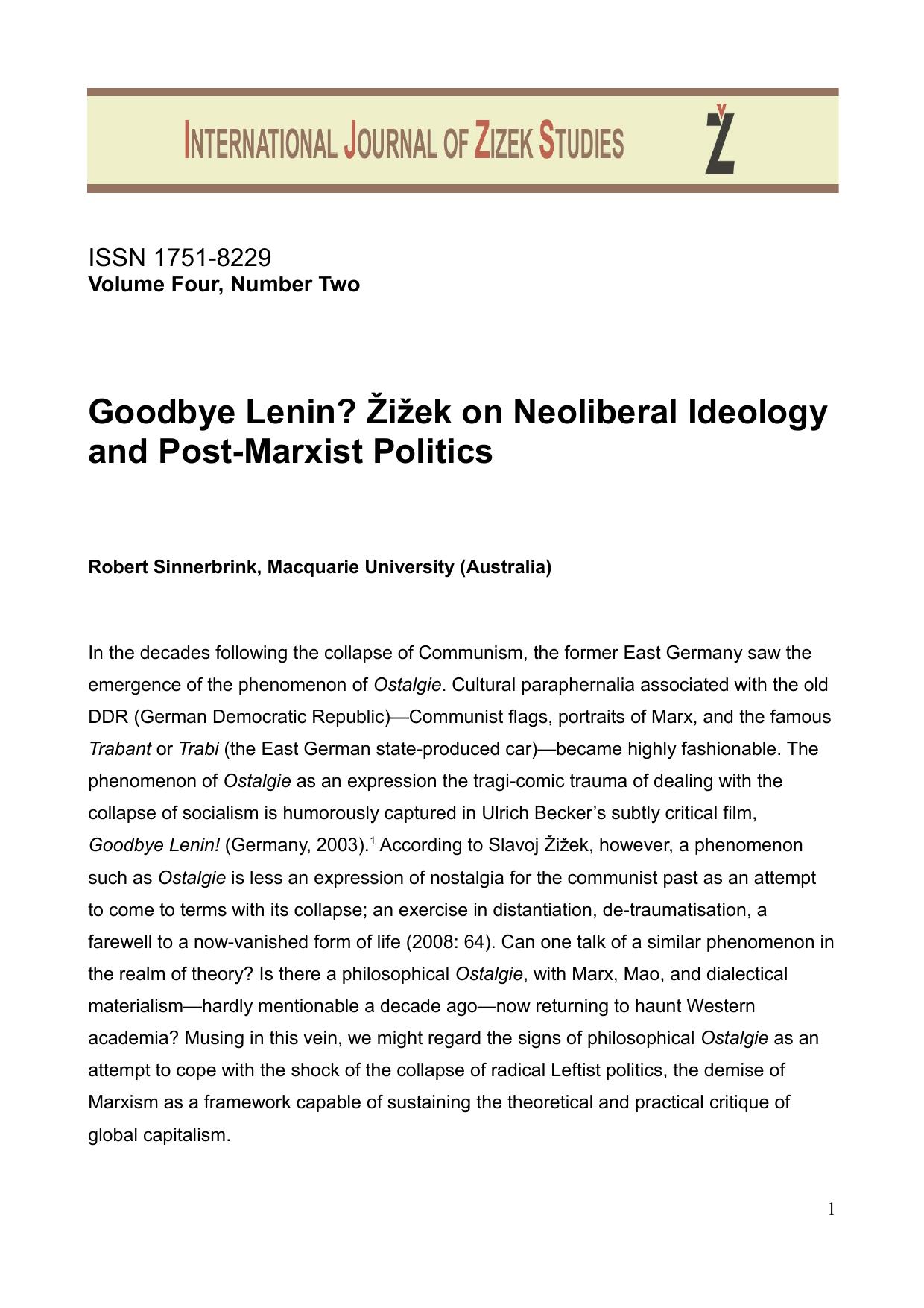 Goodbye Lenin by Paul Taylor