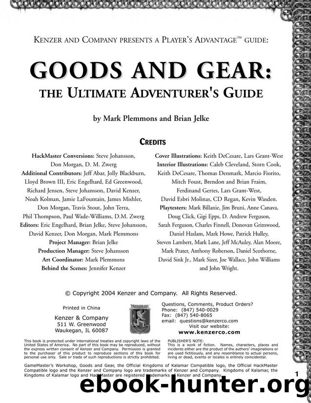 Goods and Gear, The Ultimate Adventurer's Guide by Unknown