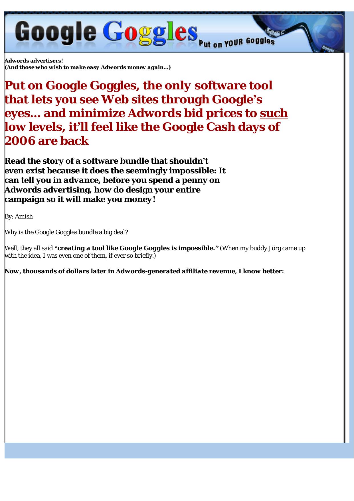 Google Goggles. by Best of Kuszter's Collection