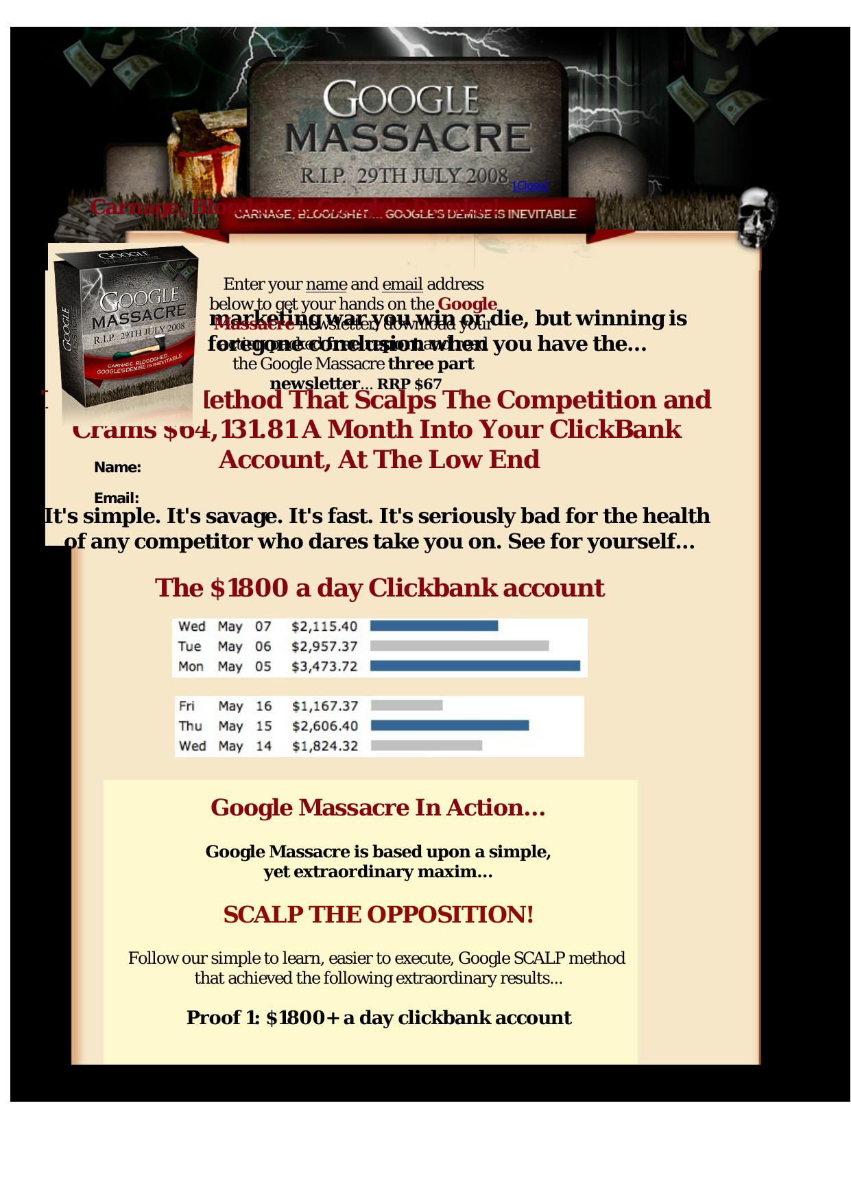 Google Massacre - The Competition Destroyer... Just Launched! by Best of Kuszter's Collection