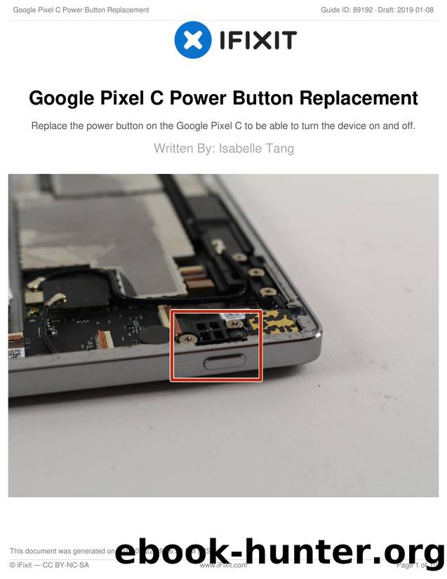 Google Pixel C Power Button Replacement by Unknown