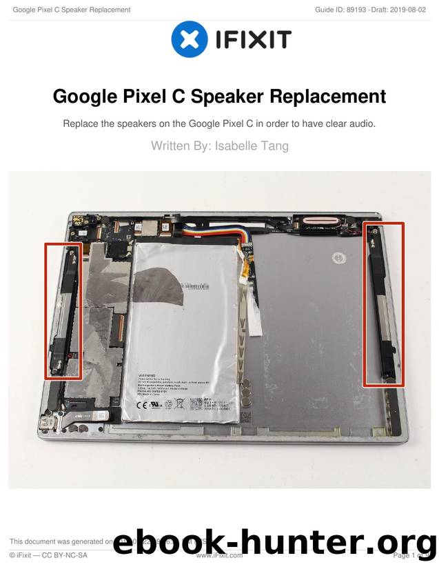 Google Pixel C Speaker Replacement by Unknown