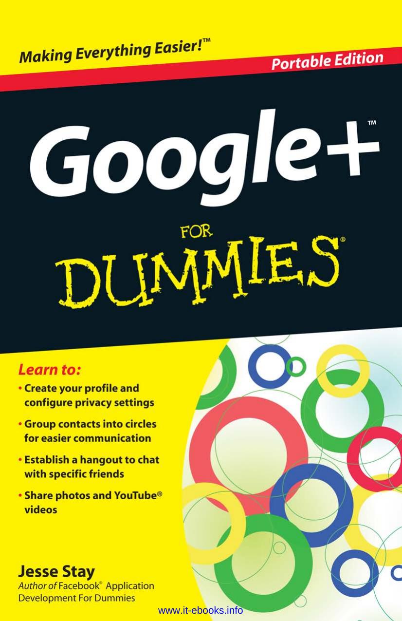 Google+ for Dummies by Stay Jesse