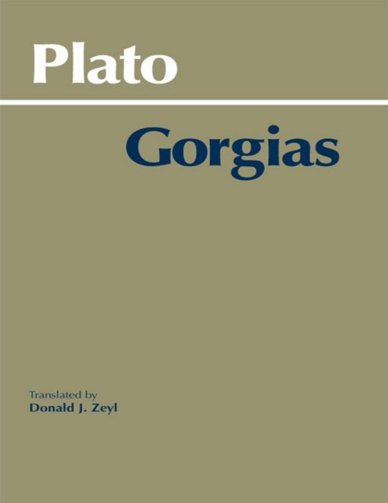 Gorgias (Hackett Classics) by Plato